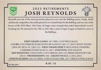 2024 NRL Traders Titanium - Retirements #R10 Josh Reynolds Back